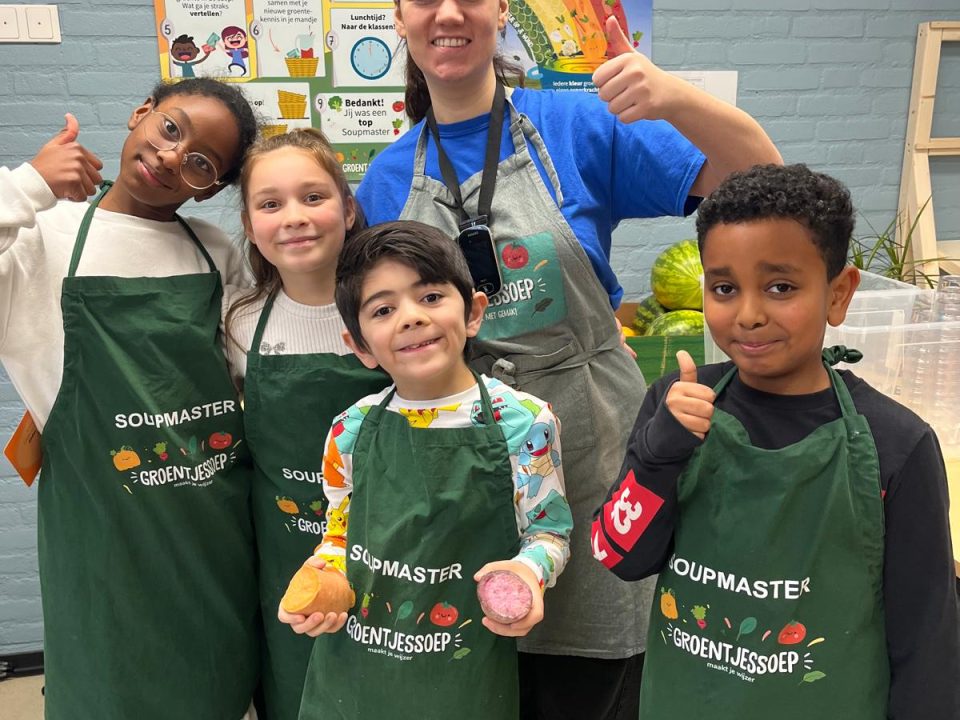 Soupmasters van SBO Jan Niewenhuizen met onze stagiaire Eveline